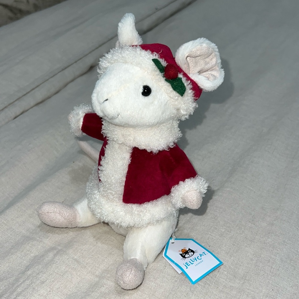 Jellycat Merry Mouse Santa Suit - NWT New w Tags - Holiday Retired - Authentic